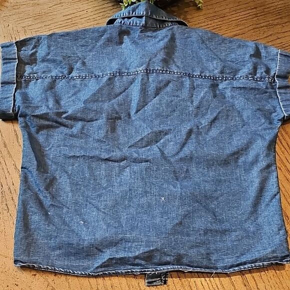 Denim button down tie shirt Size M - Picture 5 of 10